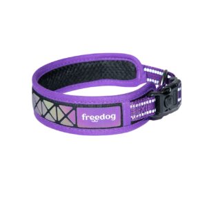 Freedog Boreal – Reflektujuća postavljena ogrlica za pse (Ljubičasta)