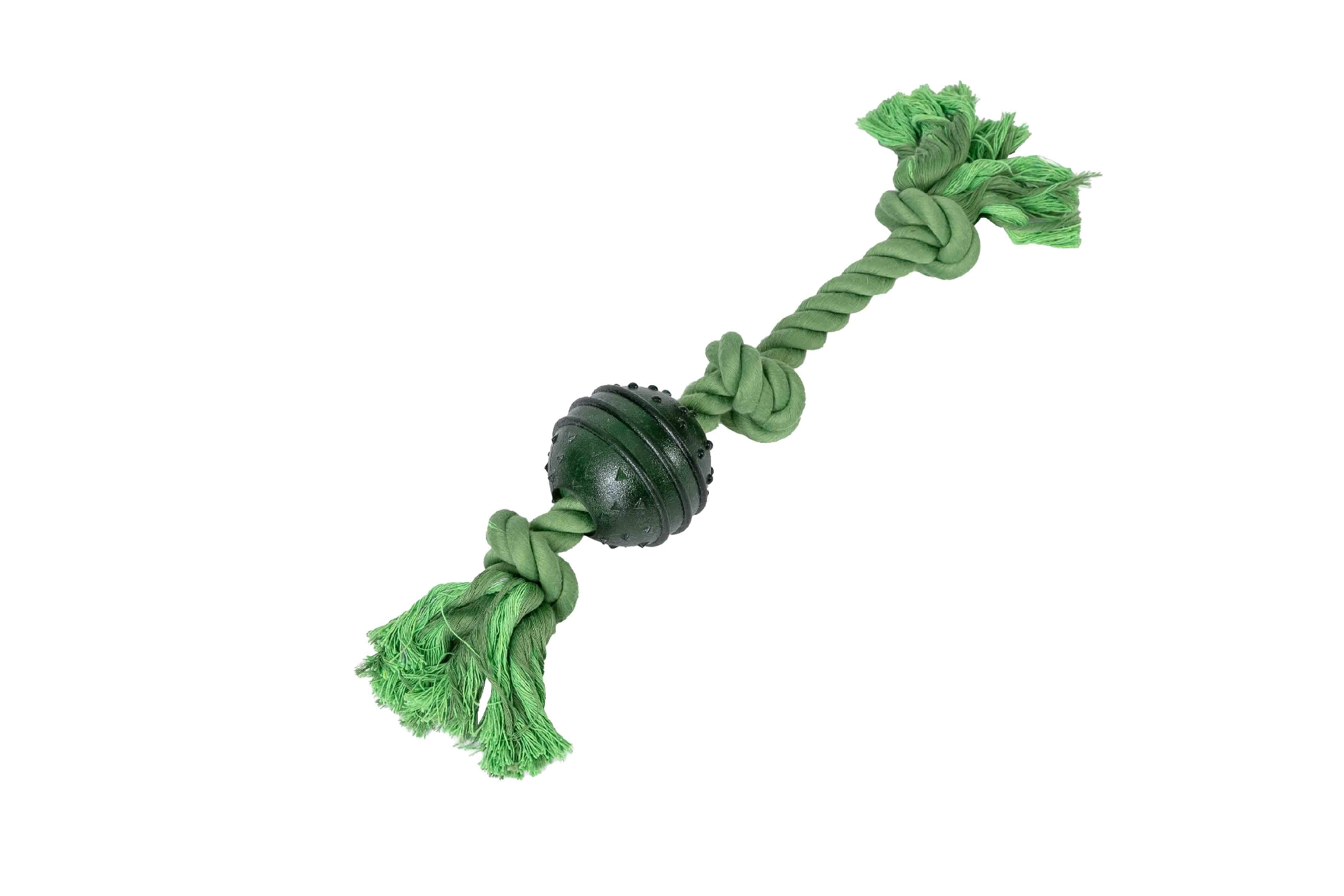 FREEDOG Ball Teether Konopac sa gumenom loptom (Zeleni)