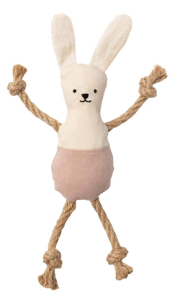 FuzzYard Life premium interaktivna igračka za mačke – Zeko sa konopcima (Sandstone / Soft Blush) - Image 2