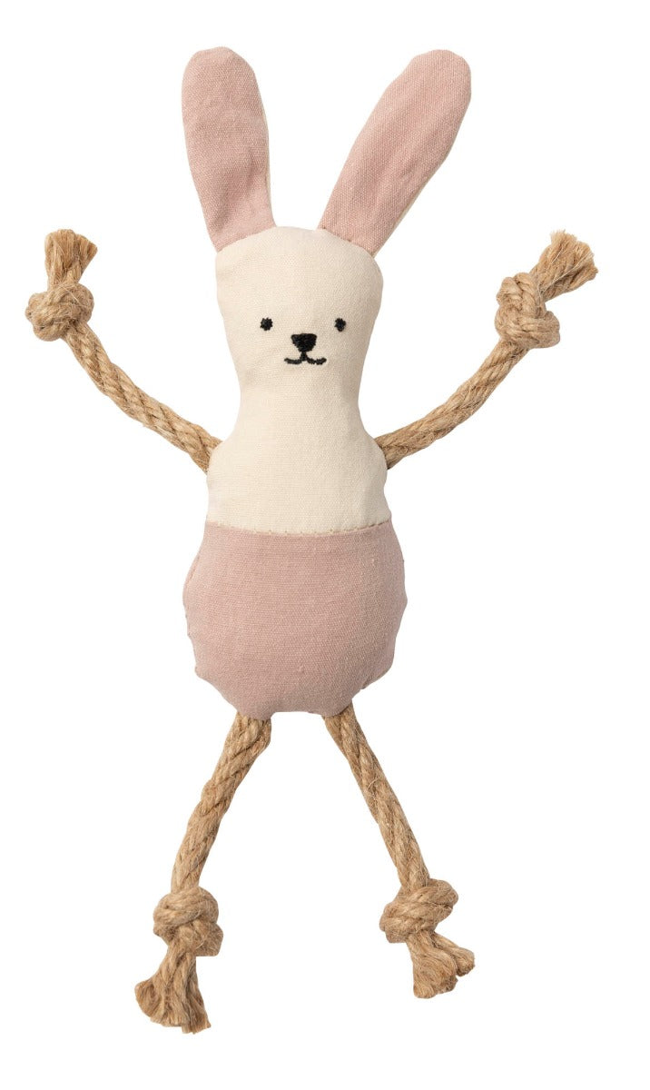 FuzzYard Life premium interaktivna igračka za mačke – Zeko sa konopcima (Sandstone / Soft Blush)