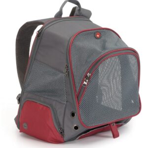 CAMON Dvobojna transportna torba za mačke i pse – Siva/Bordo (CA663)