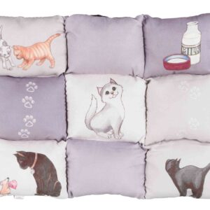 Trixie Patchwork Cat prošiveni jastuk za mačke sa džepom za catnip – Sivi (55 × 45 cm)