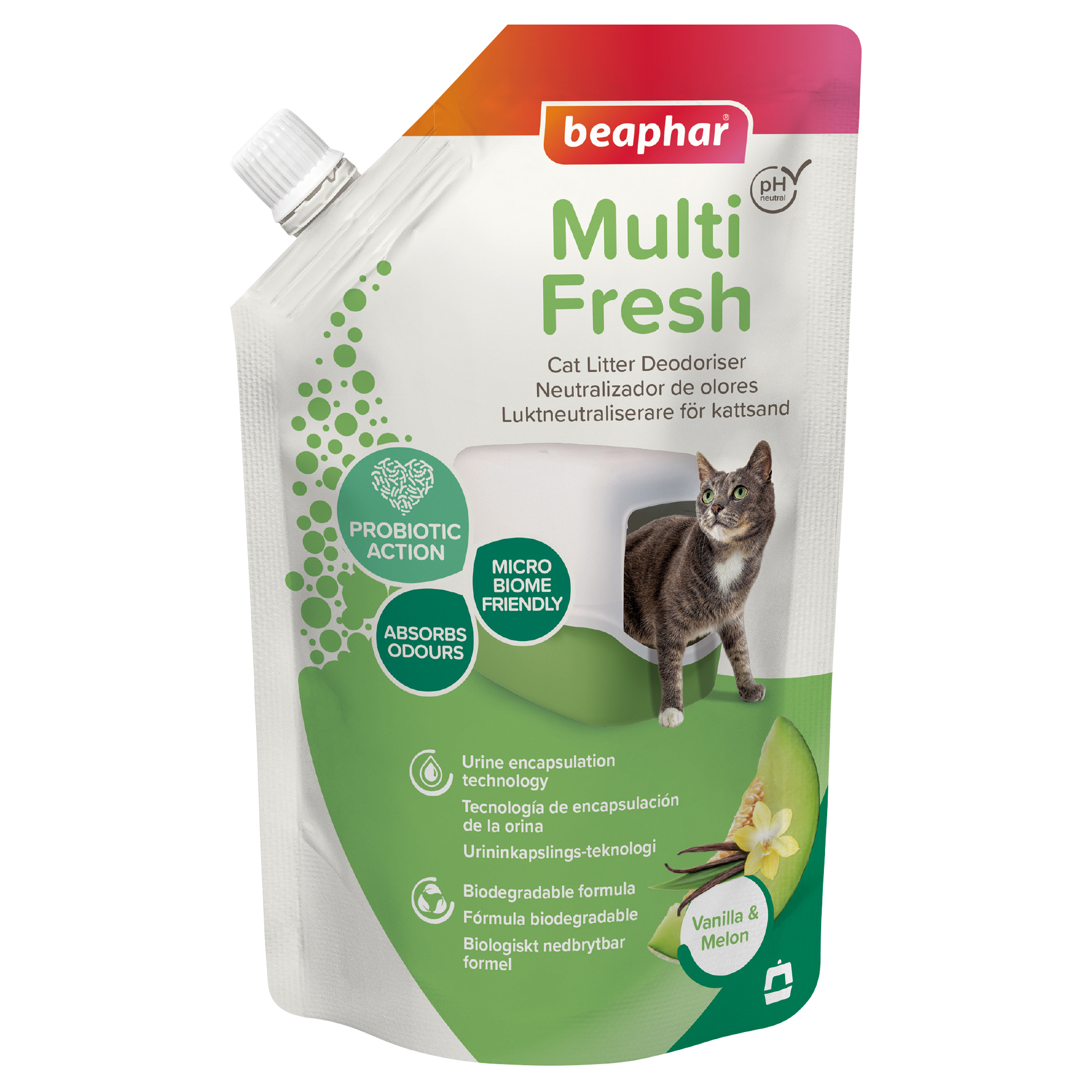 Beaphar Multi Fresh Vanilla & Melon – Probiotički Dezodorans za Mačji Pijesak (400g)