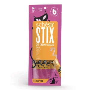 SCHESIR Stix Kremasta poslastica za mačke – Piletina (6x15g)