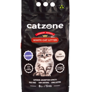 Catzone White Cat Litter Lavender – Premium grudvajući posip za mačke sa mirisom lavande (5kg / 6L)