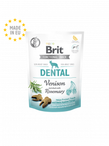 Brit Care Functional Snack Dental – Poluvlažne funkcionalne poslastice za oralnu higijenu sa divljači i ruzmarinom (150g)