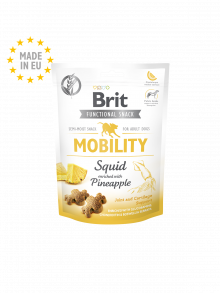 Brit Care Functional Snack Mobility – Poluvlažne funkcionalne poslastice za podršku zglobovima i hrskavici sa lignjama i ananasom (150g)