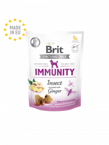 Brit Care Functional Snack Immunity – Poluvlažne funkcionalne poslastice za jačanje imuniteta sa proteinom insekata i đumbirom (150g)