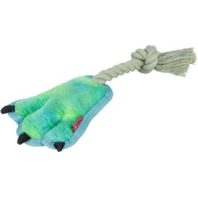Trixie Plišana Šapa na Konopcu – Interaktivna igračka s pištalicom za pse (22 cm)