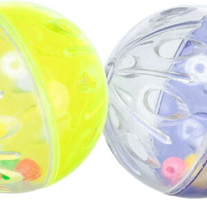 TRIXIE plastične loptice sa zveckavim perlicama za mačke – Set 4 komada (ø 4.5 cm)
