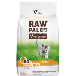 Raw Paleo Kitten (Ćuretina & Piletina) – Ultra Premium Suva Hrana za Mačiće, 2 kg