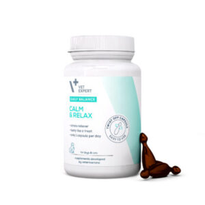 VET EXPERT Calm & Relax Daily Balance (30 Twist-Off kapsula) – Prirodna podrška u borbi protiv stresa i nemira kod pasa i mačaka