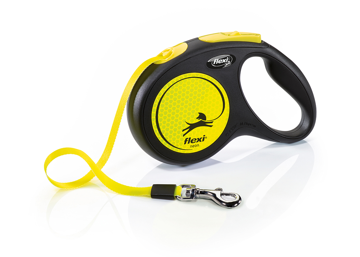 Flexy povodac Neon M Tape 5 m žuta boja